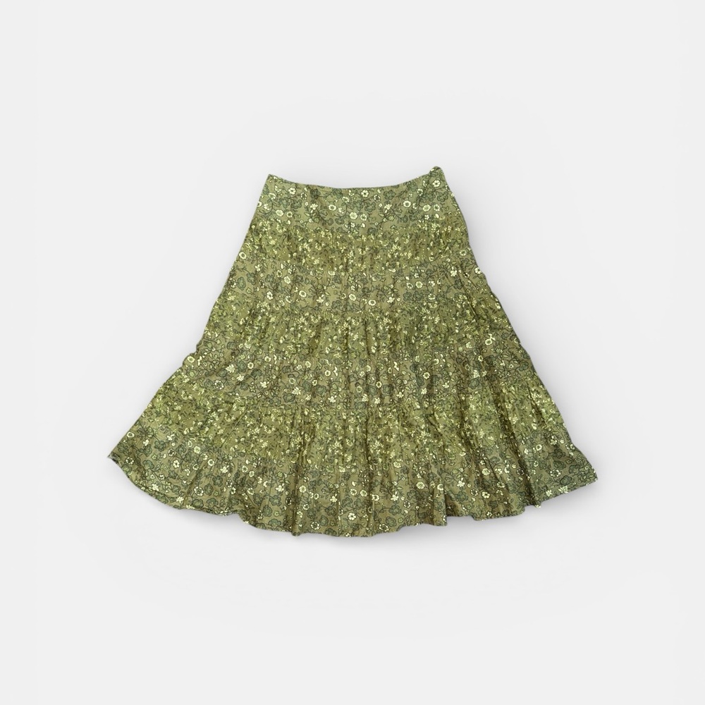 H&M Olive Floral A-Line Skirt‎ - Picture 3 of 6